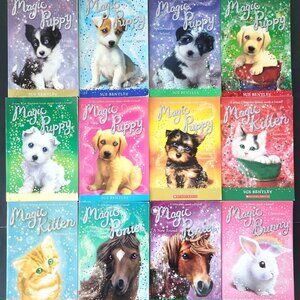 MAGIC PUPPY DOG PONY PONIES KITTEN BUNNY BOOKS SET BY SUE BENTLEY SCHOLASTIC